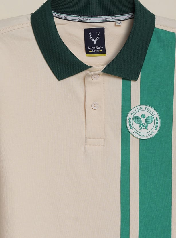 ALLEN SOLLY Boys Striped Polo T-shirt