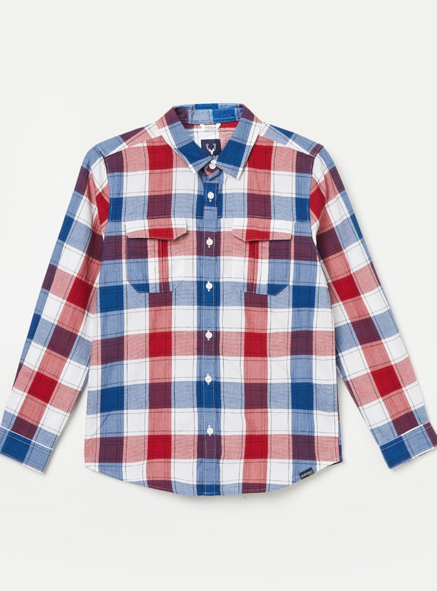 ALLEN SOLLY Boys Checked Shirt