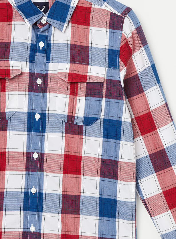 ALLEN SOLLY Boys Checked Shirt