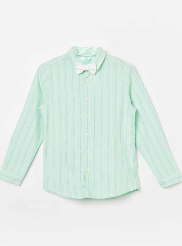 ALLEN SOLLY Boys Striped Slim Fit Shirt