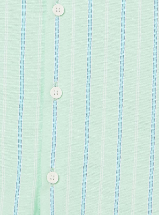 ALLEN SOLLY Boys Striped Slim Fit Shirt