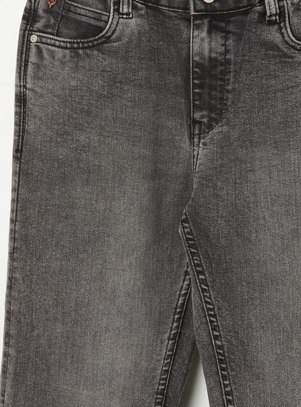 ALLEN SOLLY Boys Stonewash Regular Fit Jeans