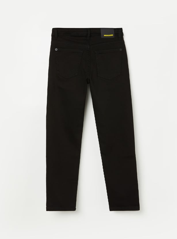 ALLEN SOLLY Boys Medium Wash Slim Fit Jeans