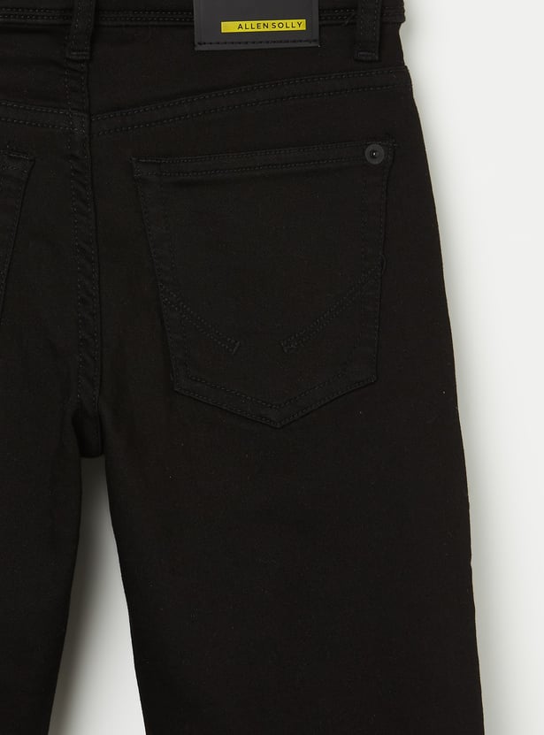 ALLEN SOLLY Boys Medium Wash Slim Fit Jeans