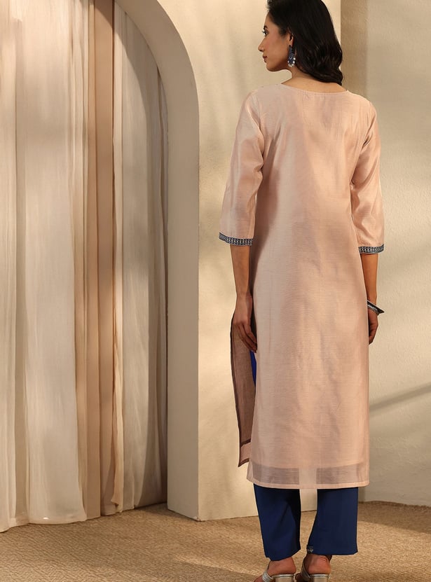 LIBAS Embroidered Straight Kurta