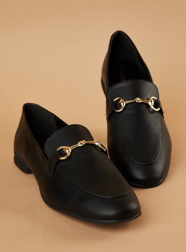 CODE Solid Horsebit Loafers