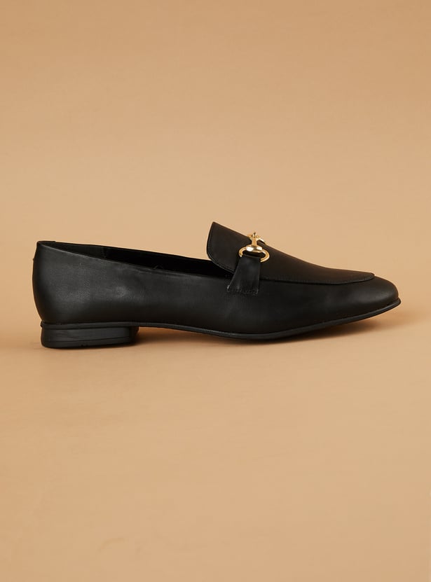 CODE Solid Horsebit Loafers