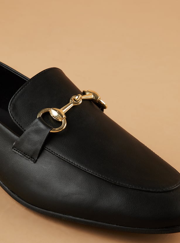 CODE Solid Horsebit Loafers