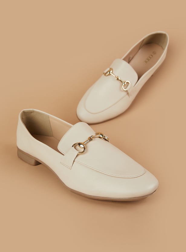 CODE Solid Horsebit Loafers