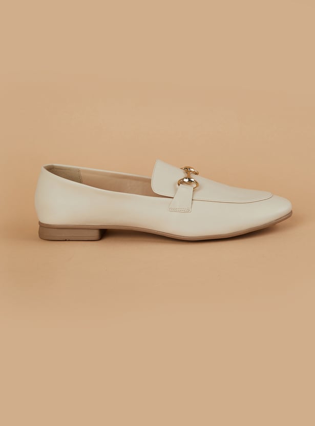 CODE Solid Horsebit Loafers