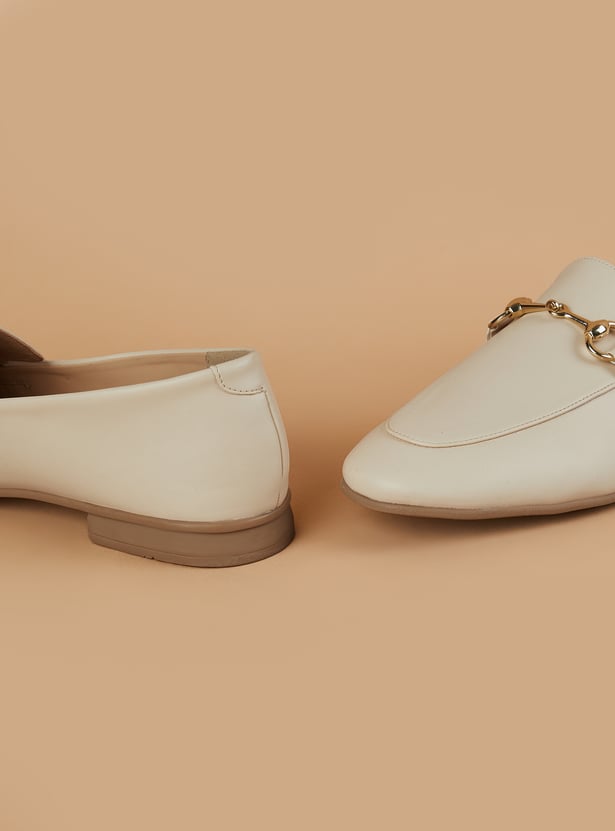CODE Solid Horsebit Loafers