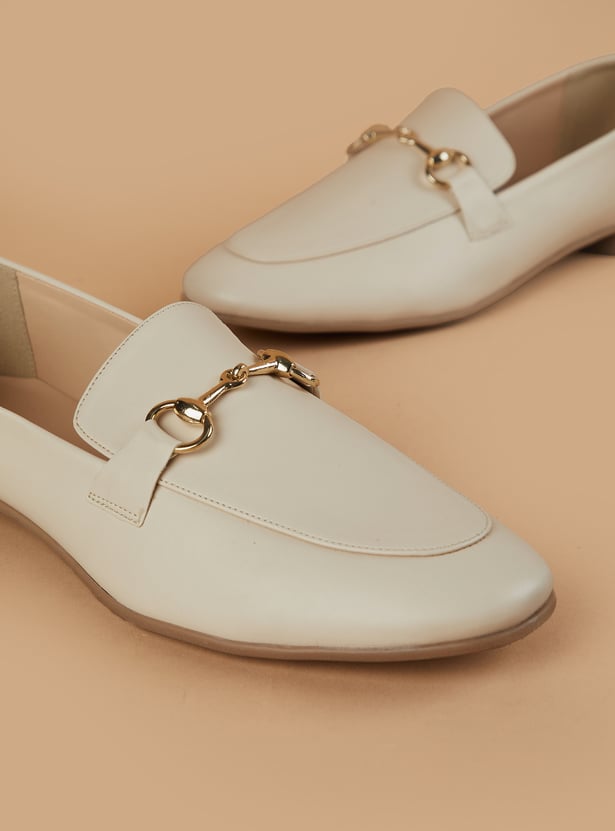 CODE Solid Horsebit Loafers