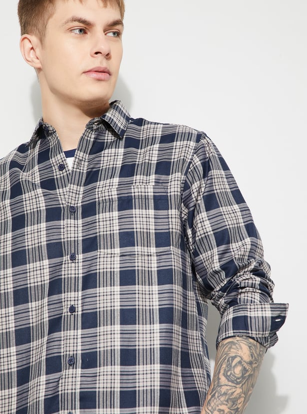 FAME FOREVER Checked Smart Fit Shirt