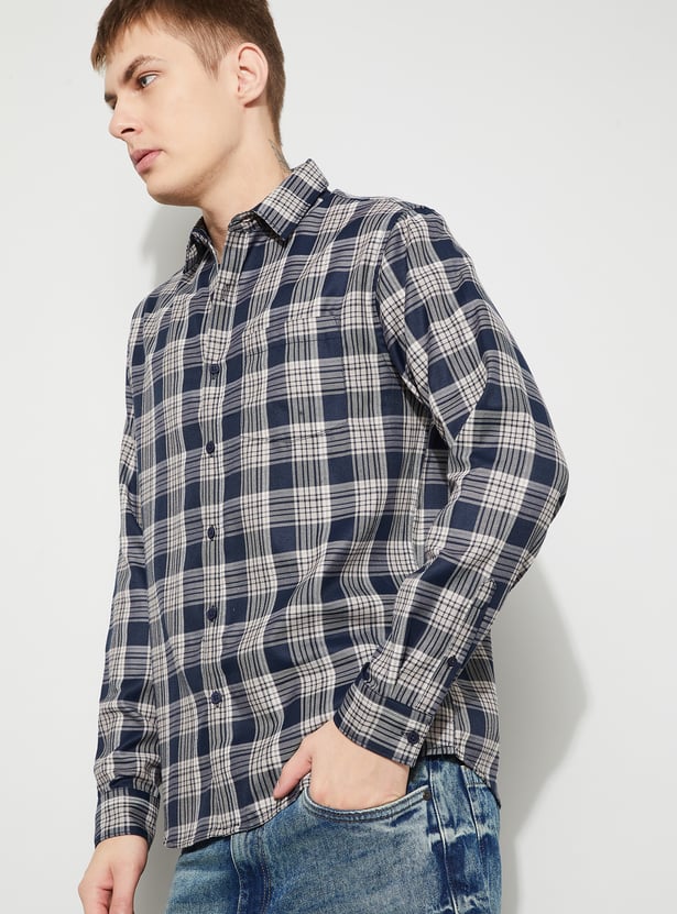 FAME FOREVER Checked Smart Fit Shirt