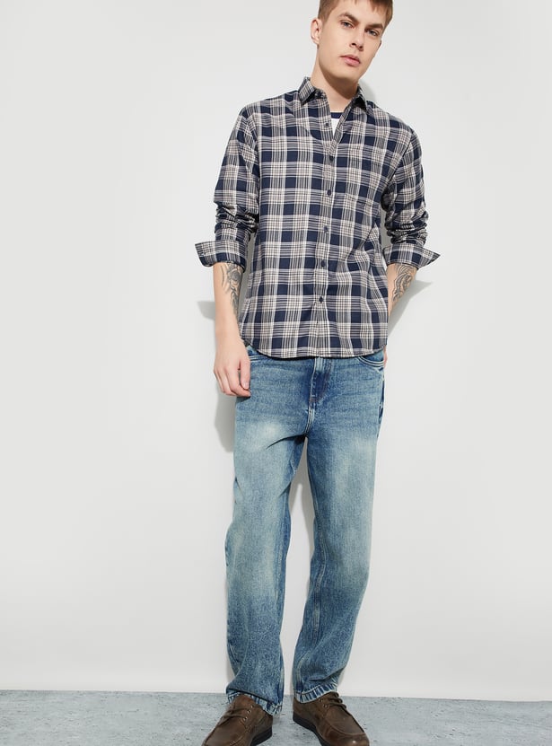 FAME FOREVER Checked Smart Fit Shirt