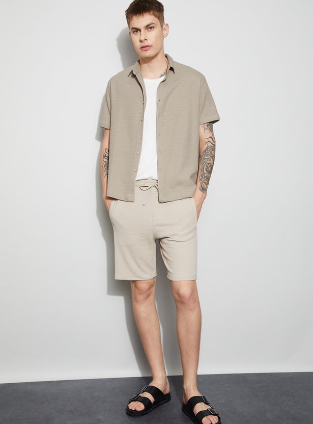 FAME FOREVER Knit Smart Fit Shirt