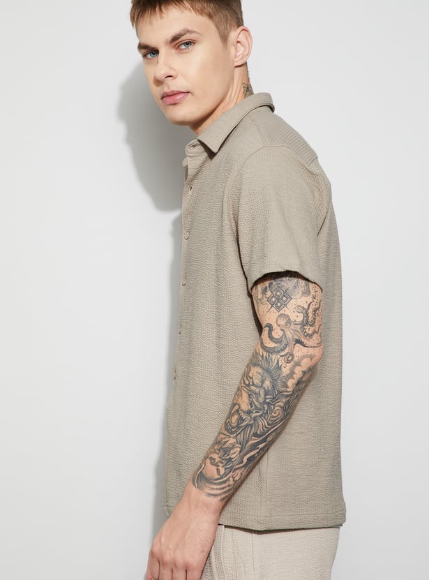 FAME FOREVER Knit Smart Fit Shirt