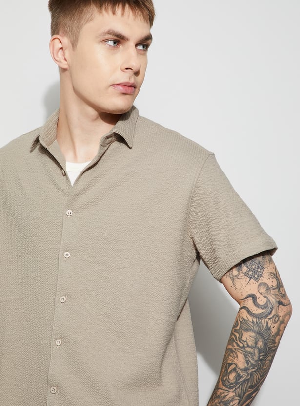 FAME FOREVER Knit Smart Fit Shirt