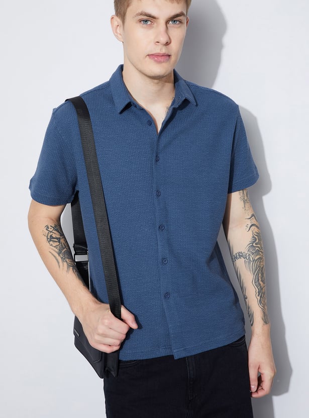 FAME FOREVER Knit Smart Fit Shirt