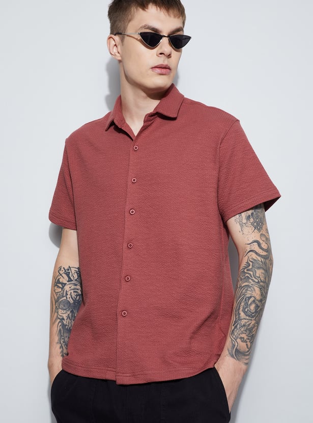 FAME FOREVER Knit Smart Fit Shirt