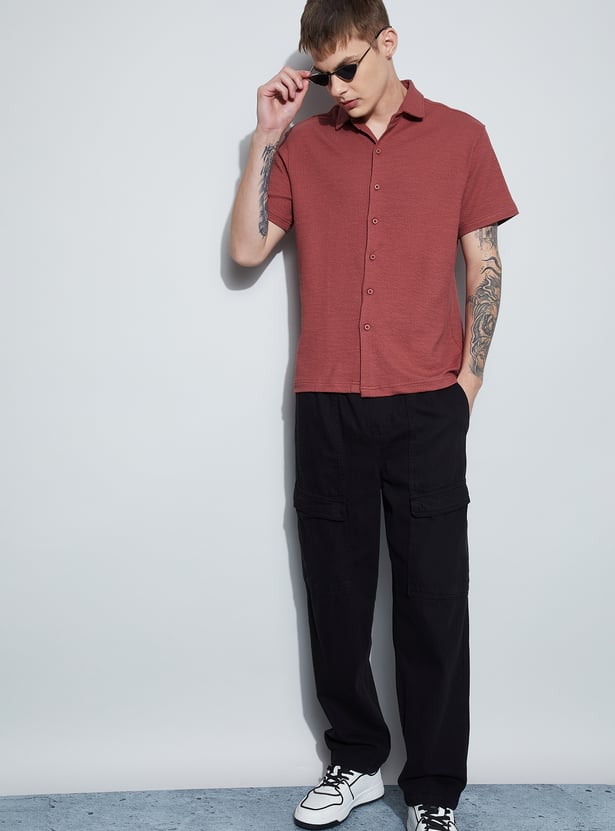 FAME FOREVER Knit Smart Fit Shirt