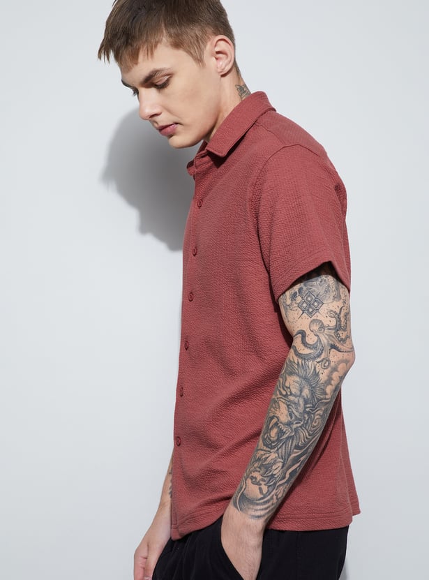 FAME FOREVER Knit Smart Fit Shirt