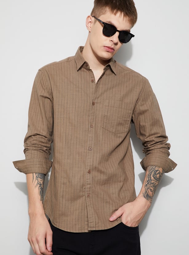 FAME FOREVER Striped Regular Fit Shirt