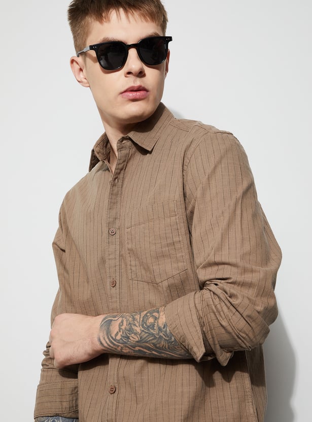 FAME FOREVER Striped Regular Fit Shirt