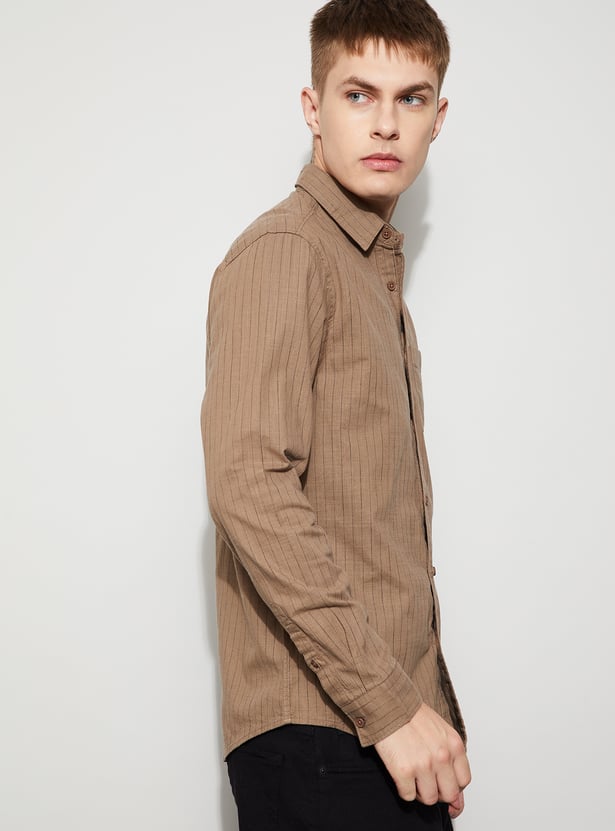 FAME FOREVER Striped Regular Fit Shirt