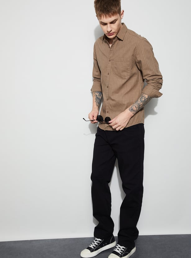 FAME FOREVER Striped Regular Fit Shirt