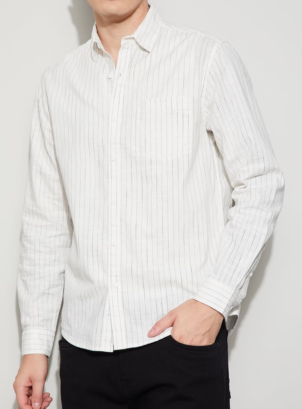 FAME FOREVER Striped Regular Fit Shirt