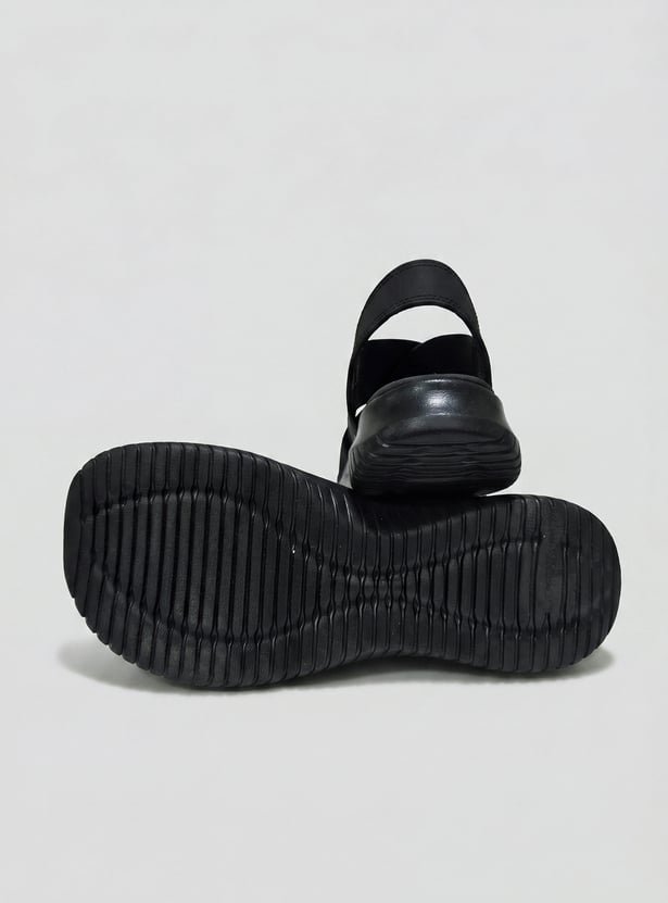 SKECHERS Solid Strappy Sandals