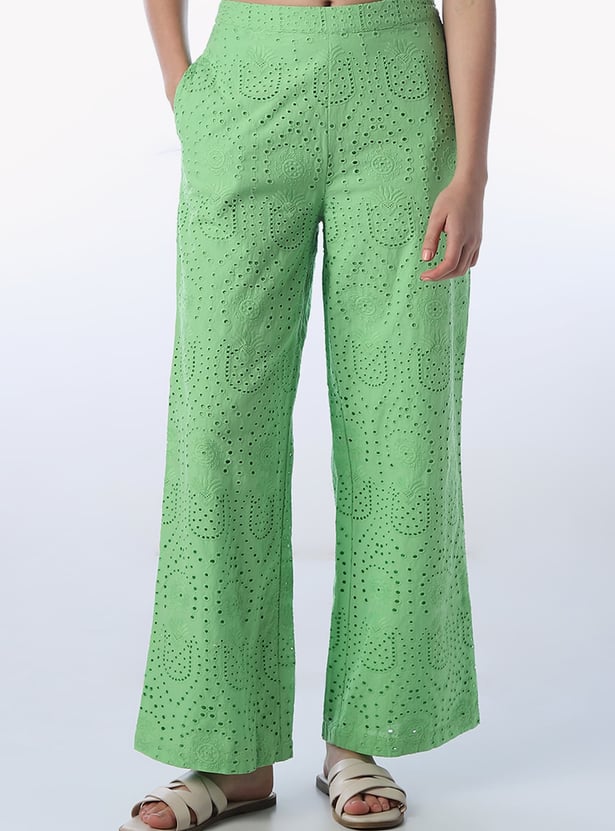 ONLY Embroidered Elasticated Trousers