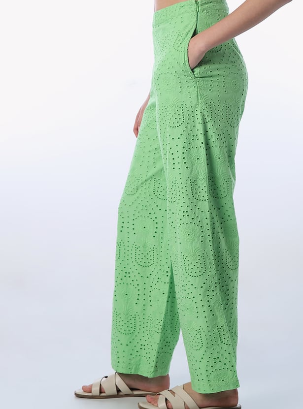 ONLY Embroidered Elasticated Trousers