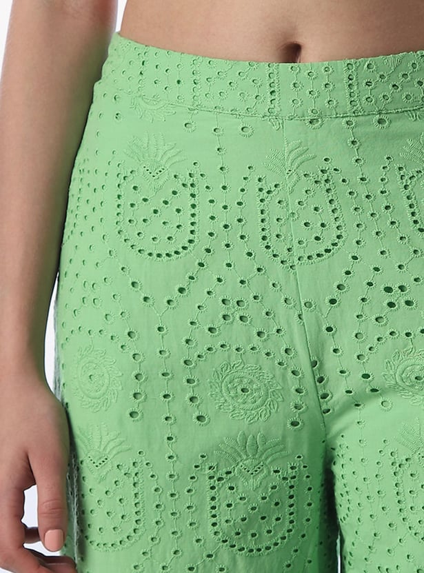 ONLY Embroidered Elasticated Trousers
