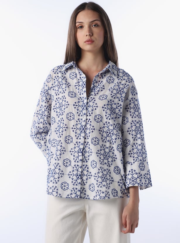 ONLY Embroidered Regular Shirt
