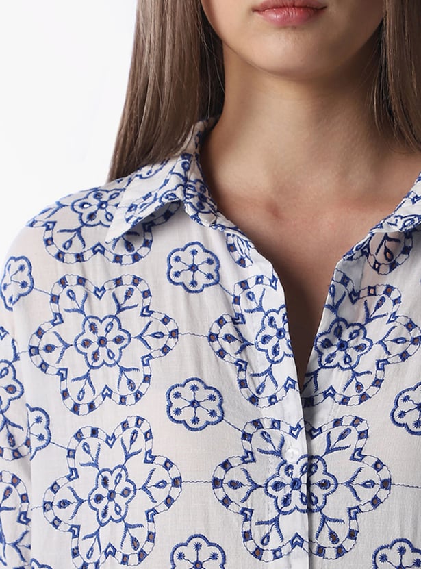 ONLY Embroidered Regular Shirt