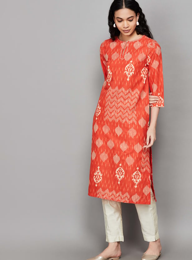 BIBA Ethnic Motif Straight Kurta