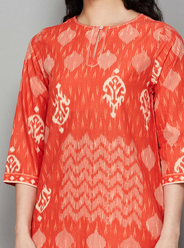 BIBA Ethnic Motif Straight Kurta