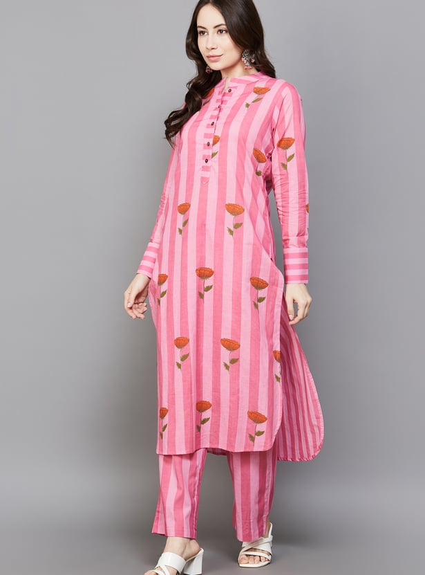 FASHOR Striped Kurta Set