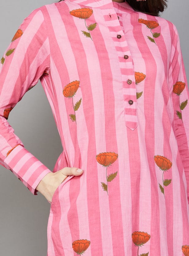 FASHOR Striped Kurta Set