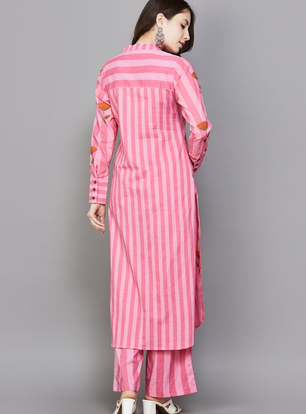 FASHOR Striped Kurta Set