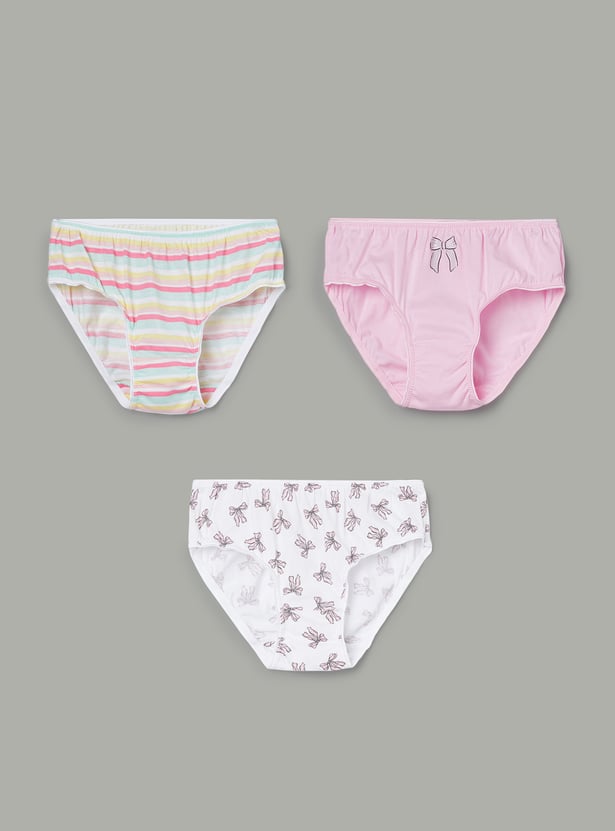 FAME FOREVER Girls Printed Panties - Pack of 3