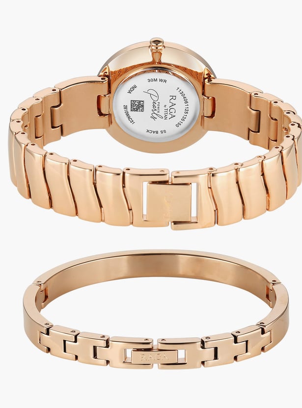 TITAN Raga Power Pearls Embellished Analog Watch Set - 2810WM03F