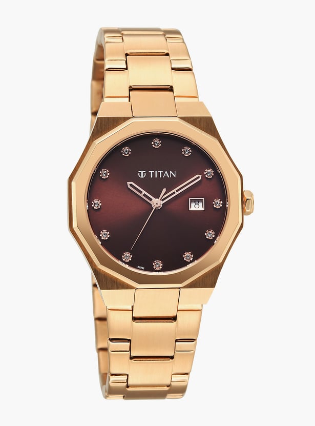 TITAN Purple Radiance Embellished Analog Watch - 95376WM01