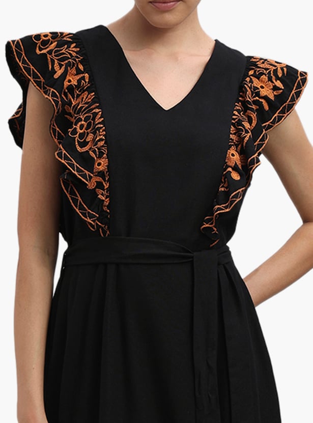 VERO MODA Embroidered Midi Dress