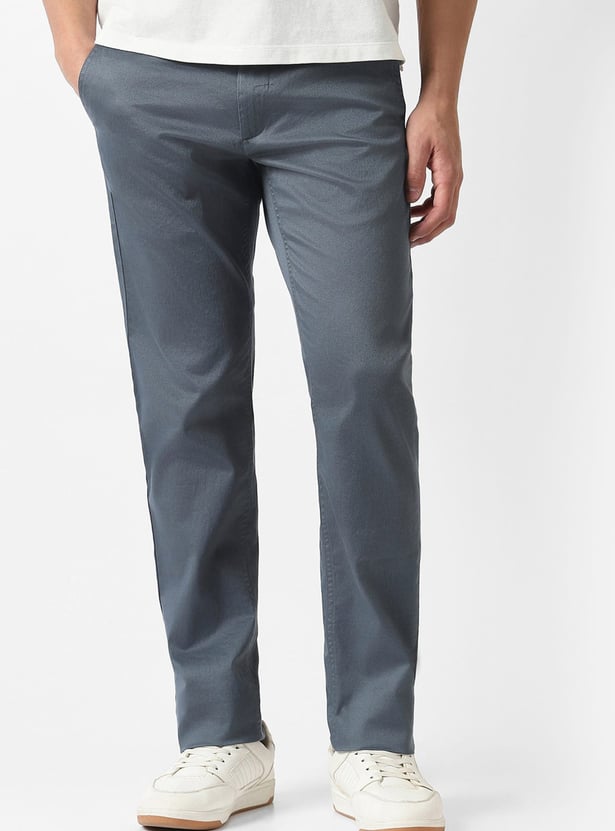 VH SPORTS Solid Slim Straight Trousers