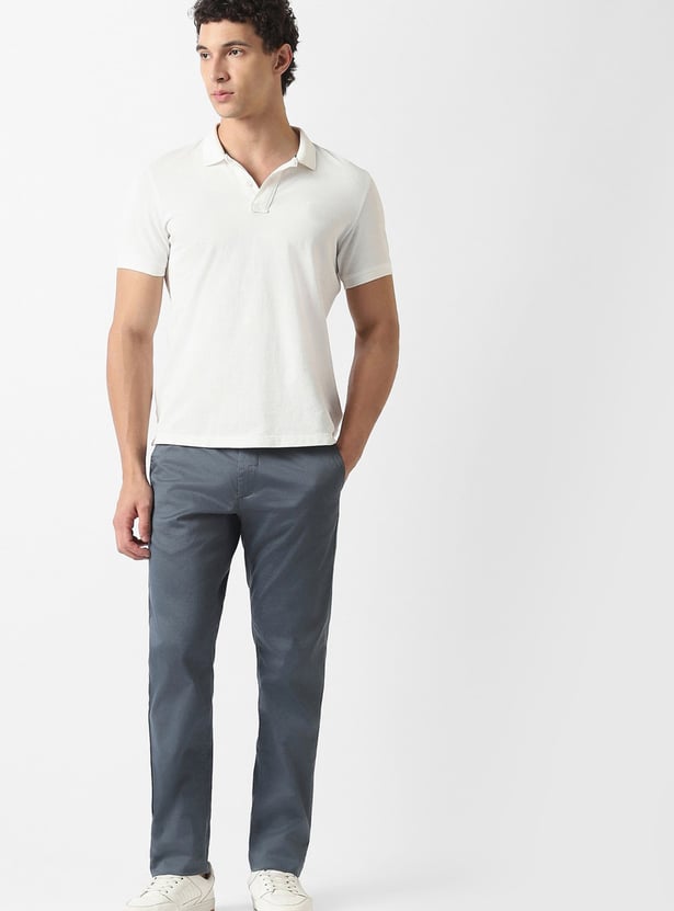 VH SPORTS Solid Slim Straight Trousers
