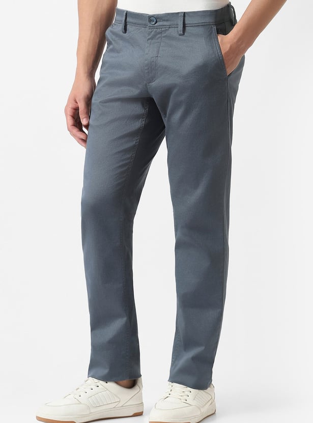 VH SPORTS Solid Slim Straight Trousers