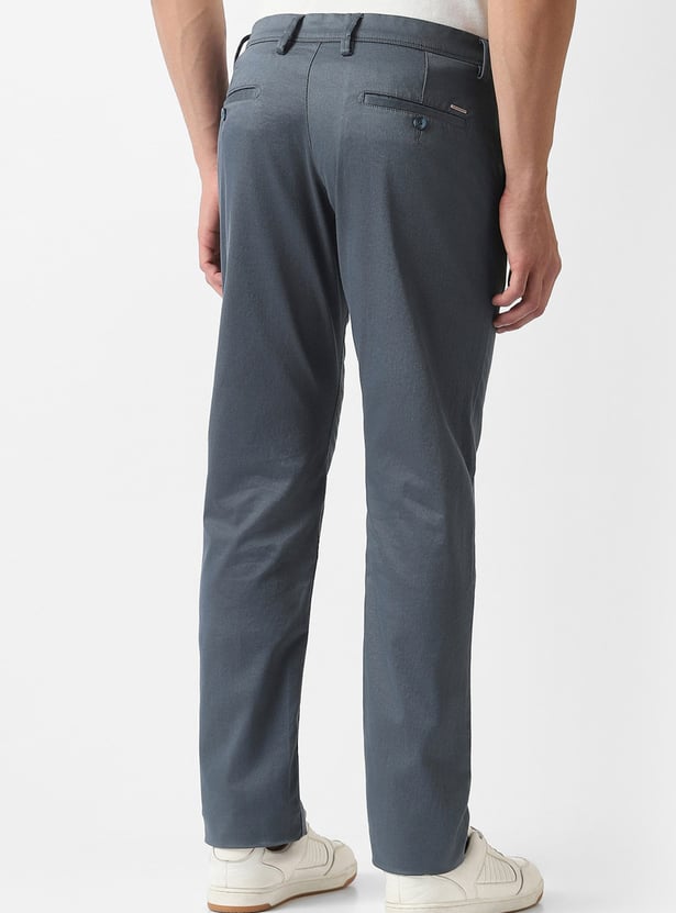 VH SPORTS Solid Slim Straight Trousers